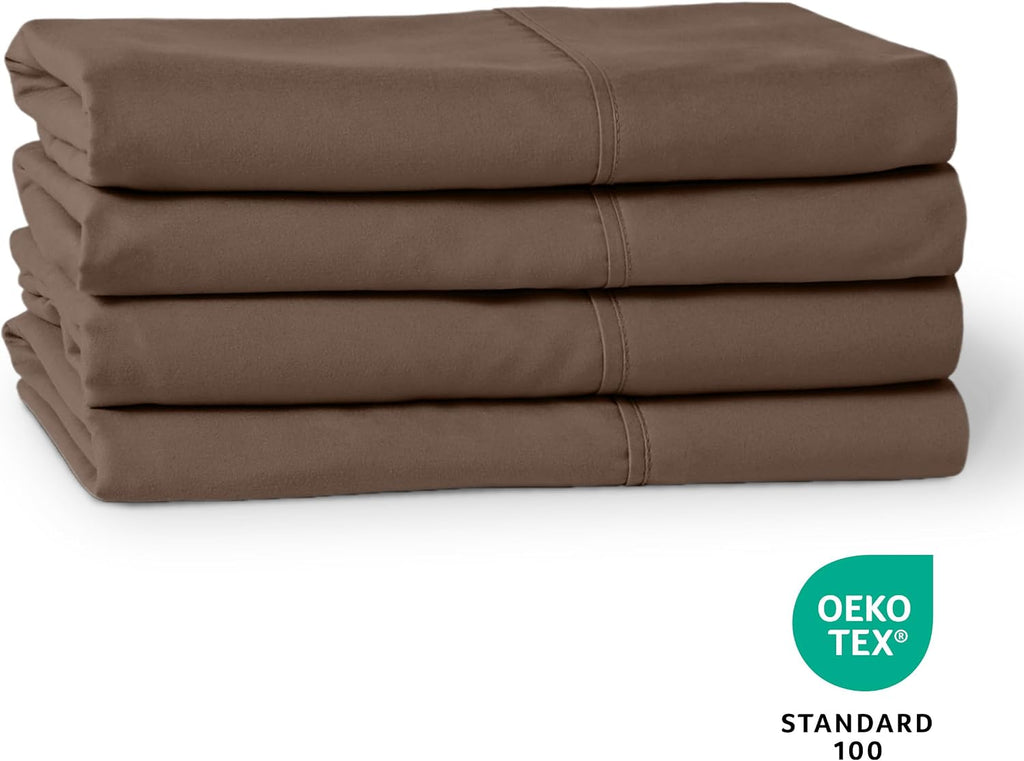 BareHome Bare Home Microfiber King Size Pillowcases - 4 Pack, Cocoa, 20x40 4 Pack