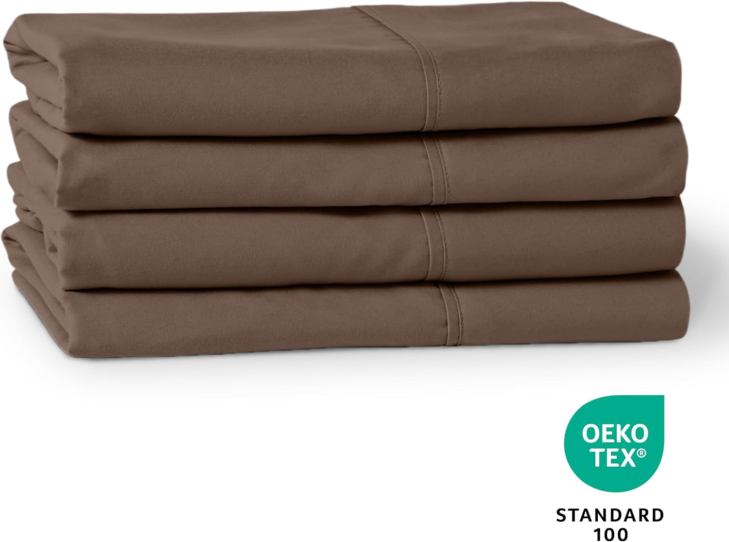 BareHome Bare Home Microfiber King Size Pillowcases - 4 Pack, Cocoa, 20x40 4 Pack
