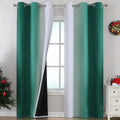 Estelartextiler Estelar Textiler Green and Greyish White Blackout Curtains for Living Room, Thermal Insulated Ombre Blackout Drapes, Gradie…