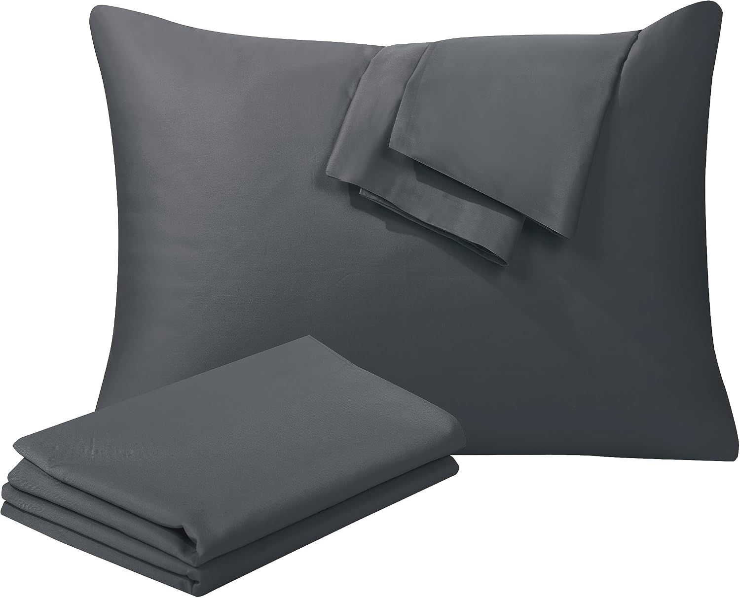 ShunjieHome 100% Egyptian Cotton King Pillow Protectors Set of 2, 400 Thread Count Sateen Weave Cooling Pillowcase, easy maintenance…