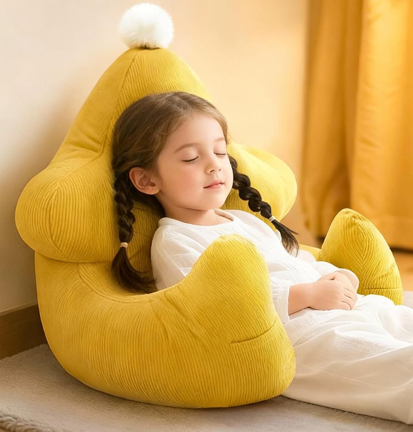 Ceanlex Reading Pillows for Sitting in Bed Children, Corduroy Back Pillow Bed Sitting Up, Cute Star Shape Back-Rest Support Cushion for Sit…