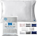 DryZzz Waterproof Pillow Protector Cooling Pillow Case 29"x19" 1pc White Standard Size, Absorbent Towel Pillowcase Dual-Sided Satin & Micro…