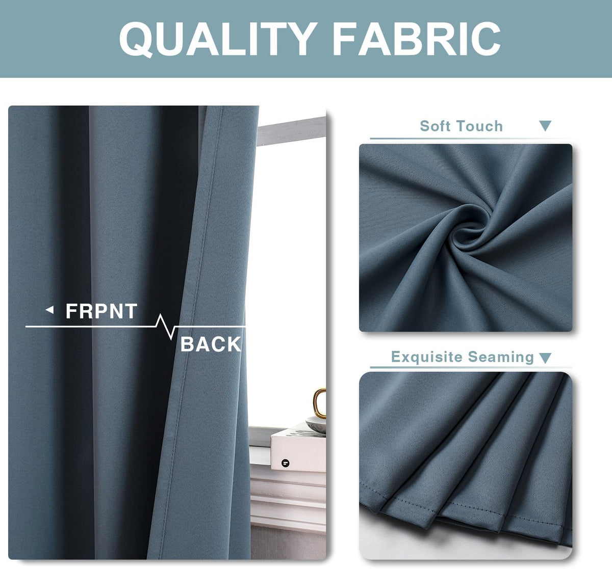 ChrisDowa Blackout Curtains 120 Inches Long for Living Room, Grommet Thermal Insulated Room Darkening Curtains for Bedroom (1 Panel Set, St…