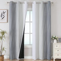Estelartextiler Estelar Textiler Full Room Darkening Greyish White and Grey Blackout Curtains 84 Inch Length 2 Panels Set, Ombre Thermal In…