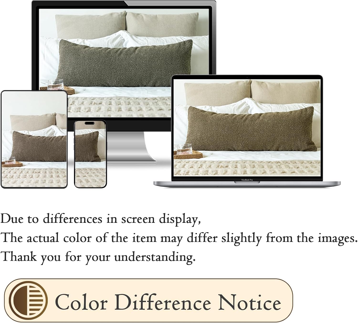 JoraLion 14x36 inch Boucle Lumbar Pillow Cover, Dark Brown Woven Texture Neutral Long Pillow Cover Breathable Cushion Case for Couch Sofa…