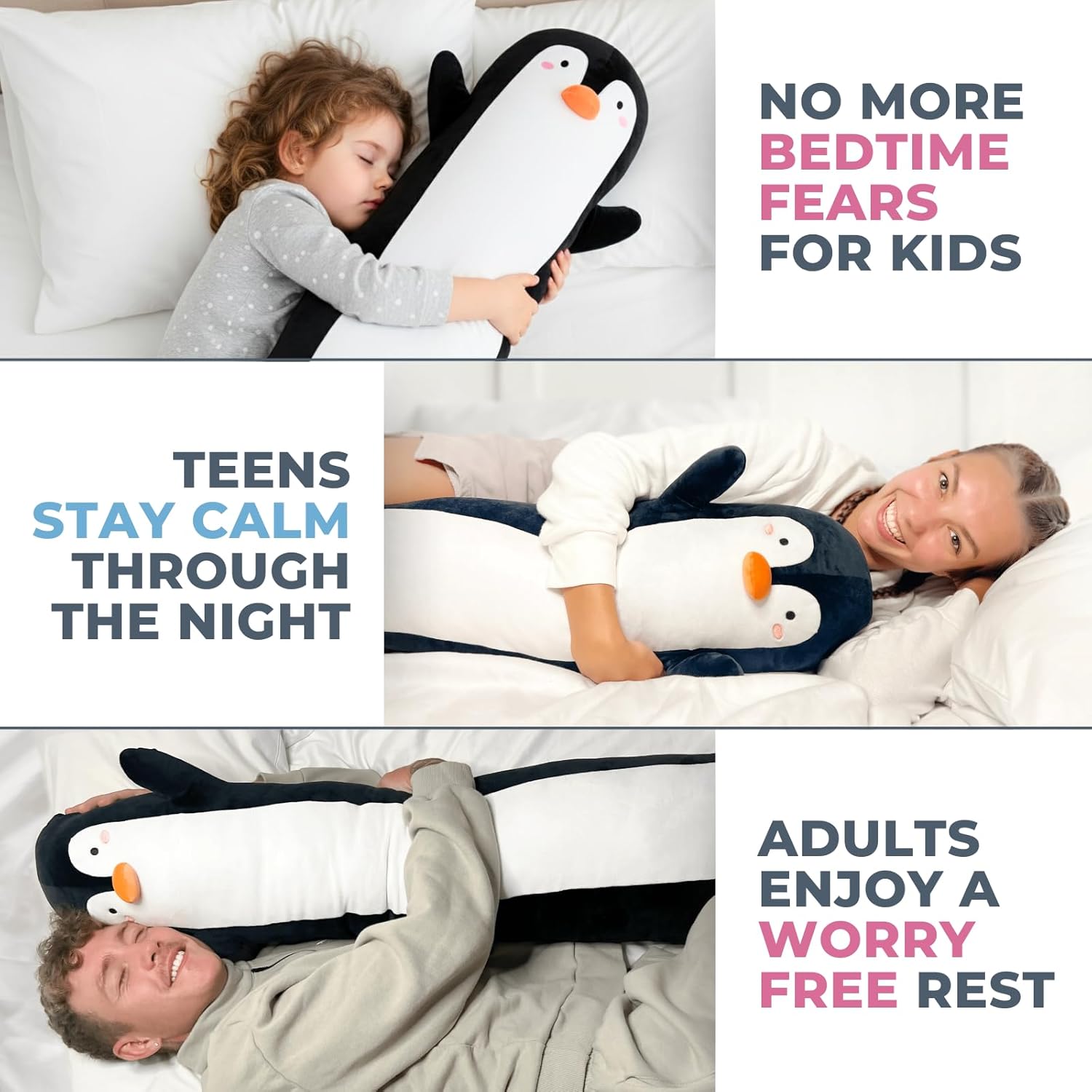 CuddlePaws Cuddle Paws Penguin Plush Body Pillow for Kids | Long Stuffed Animal Cuddle Pillow | Soft Hugging Toy | Plushie Gift for Girls &…