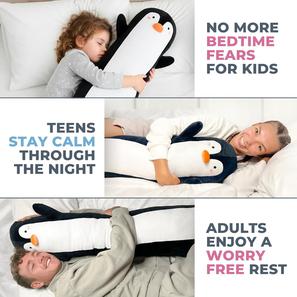 CuddlePaws Cuddle Paws Penguin Plush Body Pillow for Kids | Long Stuffed Animal Cuddle Pillow | Soft Hugging Toy | Plushie Gift for Girls &…