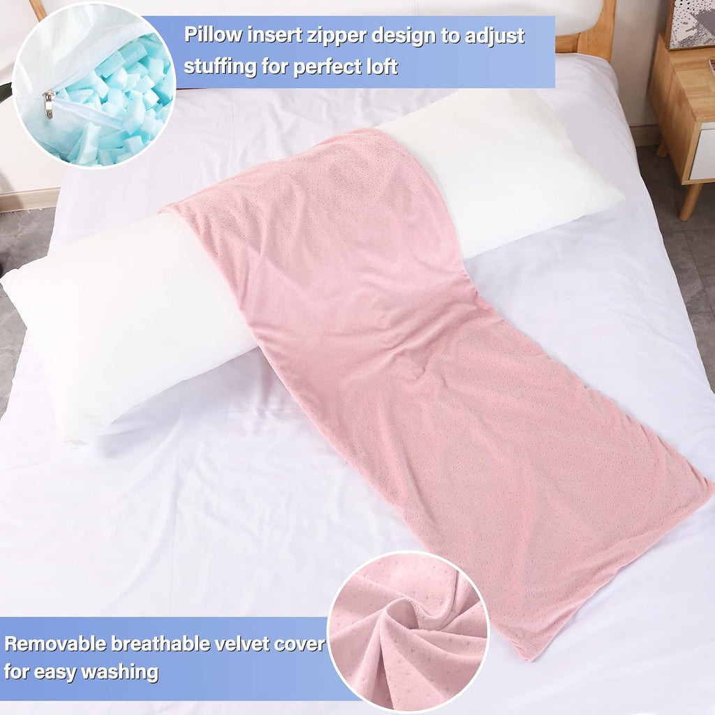 1 MIDDLE ONE Body Pillow, Memory Foam Body Pillows for Adults Sleeping, Long Pillow for Bed, Big Large Firm Full Body Pillow for Side…
