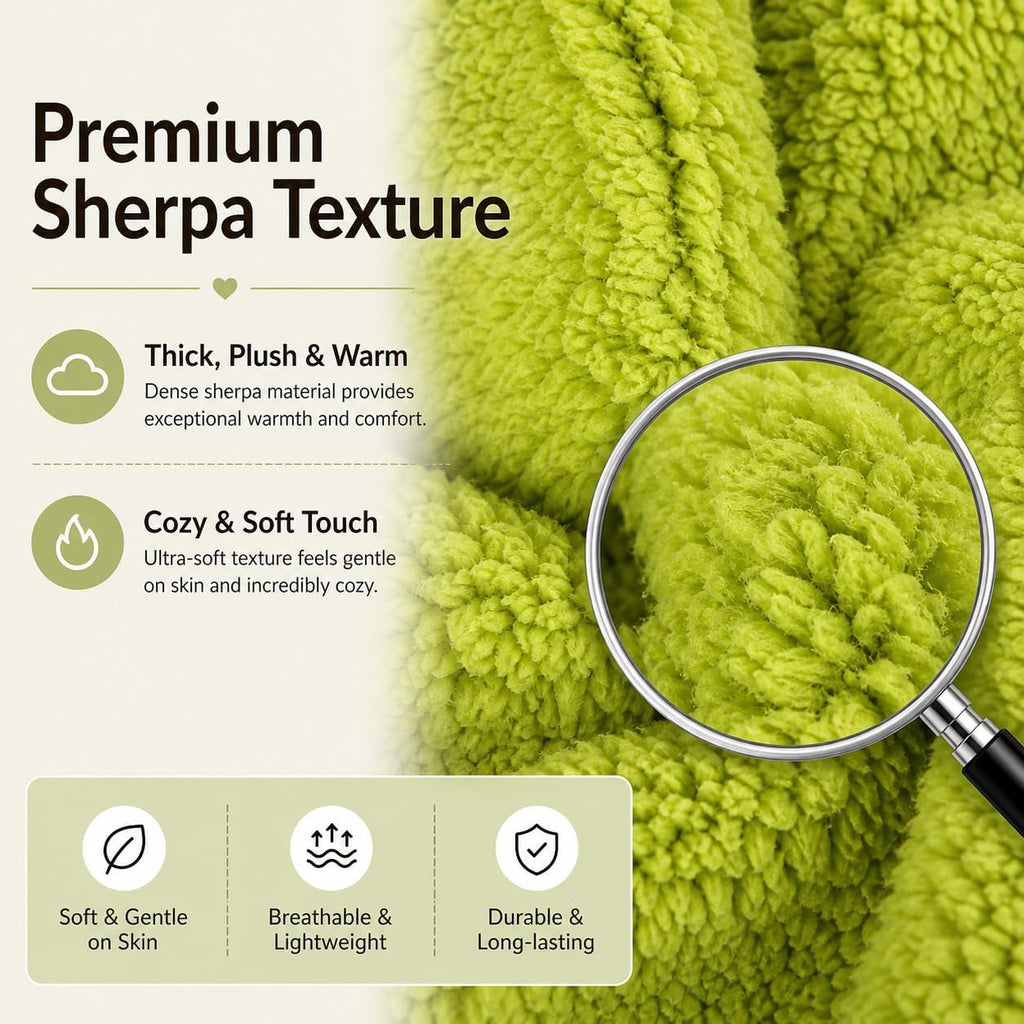Reafort Sherpa Body Pillow Cover 21" x 54", Plush Fleece Long Body Pillowcase with Zipper Closure, Ultra Soft Fluffy Cozy Decorative…