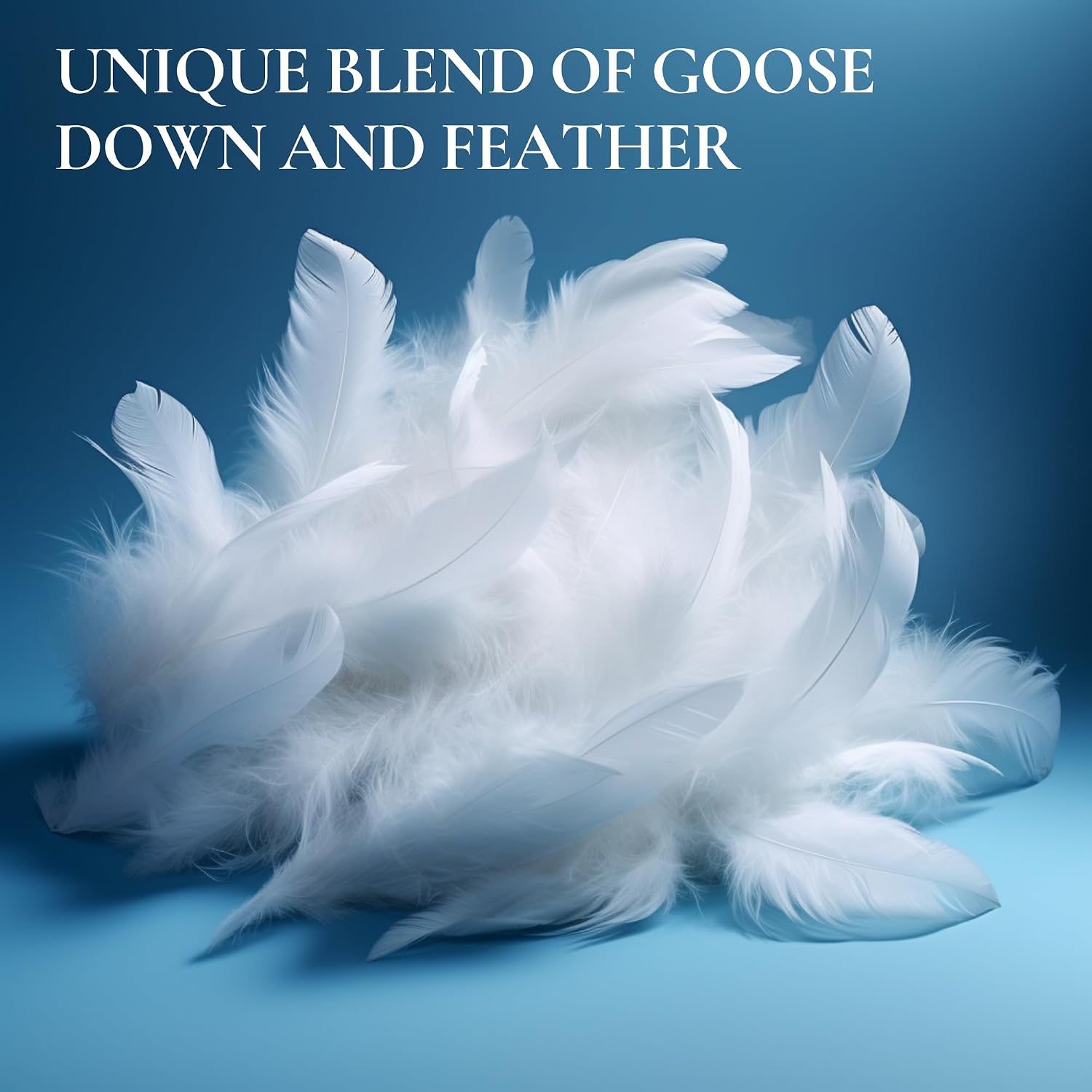 Royaltherapy Royal relaxation White Goose Feathers and Down Pillow, White Bed Sleeping Breathable Cotton White