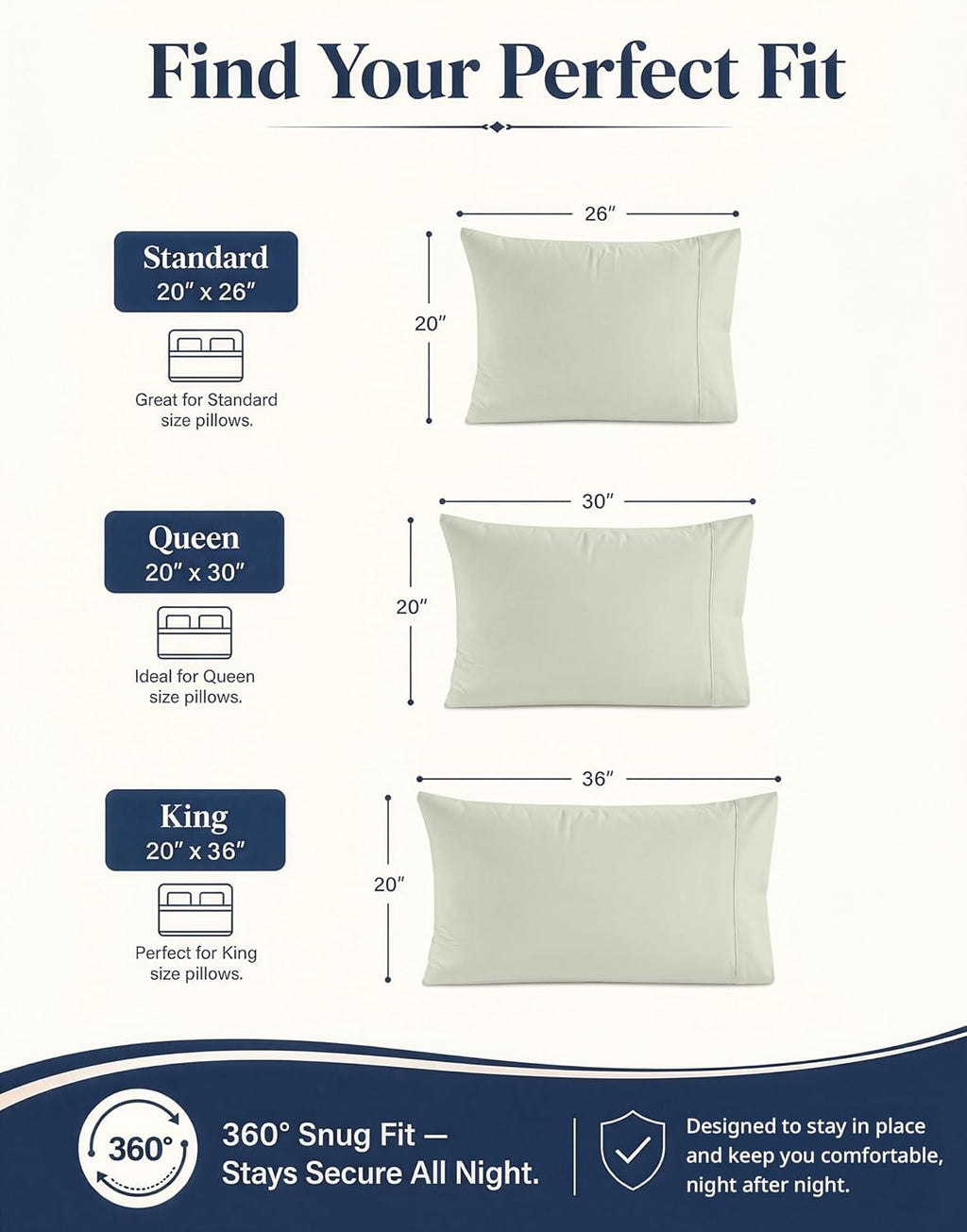 LaneLinen Lane Linen 100% Organic Cotton King Size Pillow Cases Set of 2 (20''x36'') Pillow Cases King Size Certified Organic Cotton Pillow…