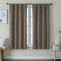 Simplebrand Ava Latte Blackout Curtains for Bedroom 63 Inch Length 2 Panels Set, Privacy Thermal Insulated Rod Pocket Door Window Curtains…