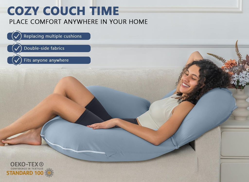 Insen Reading Pillow, Back Pillow for Sitting in Bed for Reading, Nurse & Relax, Reading Pillow for Adults, Moms & Kids, Sit Up Pillow for…