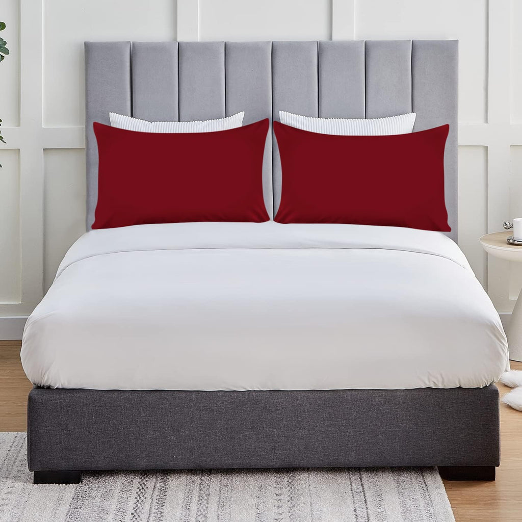 FEATHER & STITCH NEW YORK 100% Cotton 2 Piece King Pillow Cases, 300TC Ultra-Soft Pillowcases with Envelope Closure, Wrinkle- Fade- Stain…