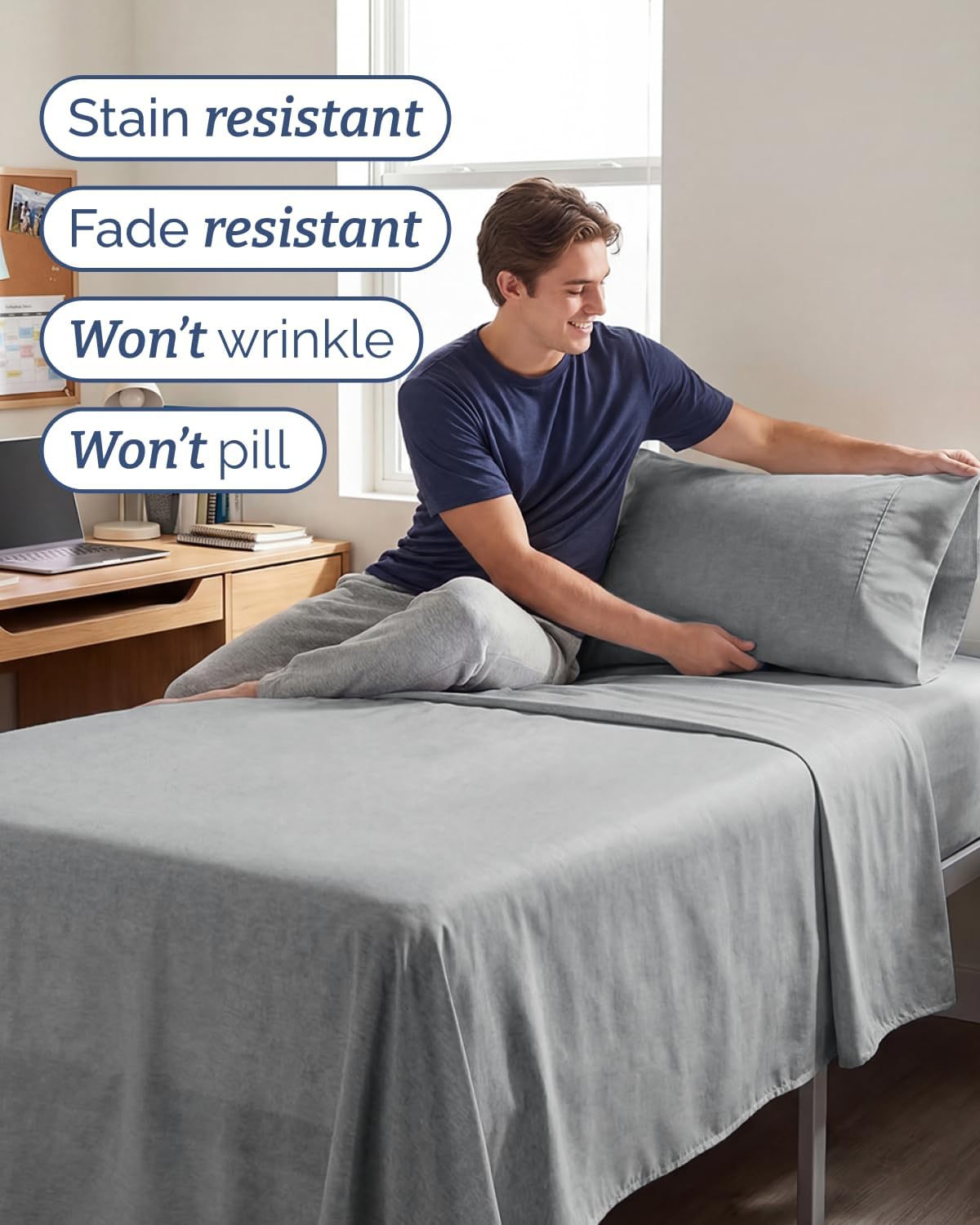 Twin XL 4 Piece Sheet Set - Comfy, Breathable & Cooling - Soft Hotel Luxury Bedding for Women, Men, Kids, Teens & Children - 1 Flat & 1…