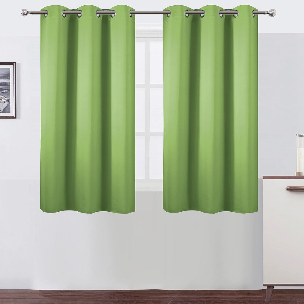 Lemomo Light Green Blackout Curtains 38 x 54 Inch Length/Set of 2 Curtain Panels/Thermal Insulated Room Darkening Blackout Curtains for Bed…