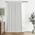 Guken 100% Blackout Extra Wide 100 Inch Linen Room Divider Curtains 102 Inches Long for Bedroom Sliding Door Curtain Back Tab Modern Noise…