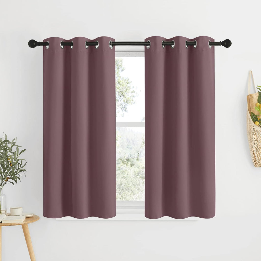 NICETOWN Dry Rose Blackout Shack Curtains Noise Reducing, Thermal Insulated and Privacy Room Darkening Drape Panels for Boy's Guest Room…