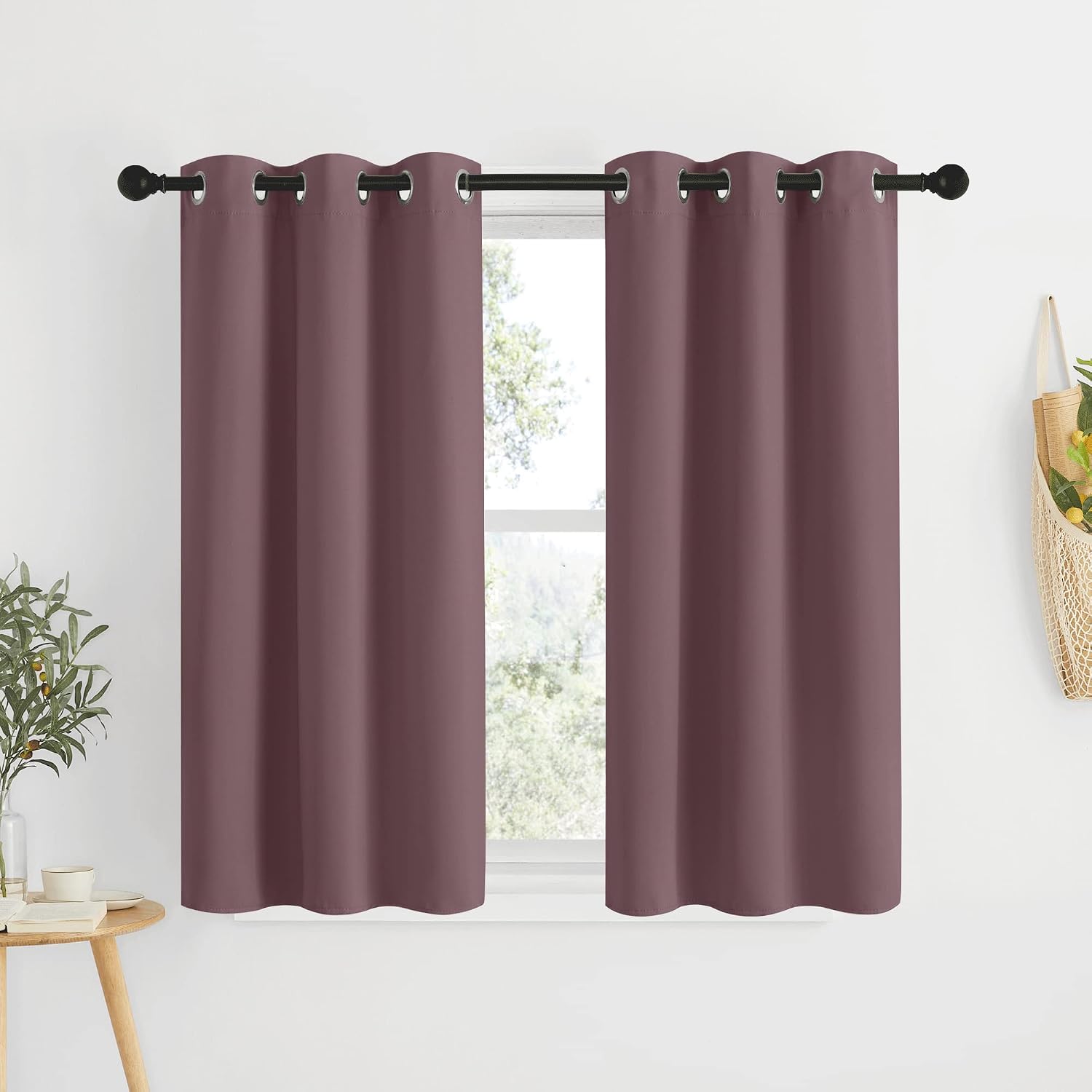 NICETOWN Dry Rose Blackout Shack Curtains Noise Reducing, Thermal Insulated and Privacy Room Darkening Drape Panels for Boy's Guest Room…
