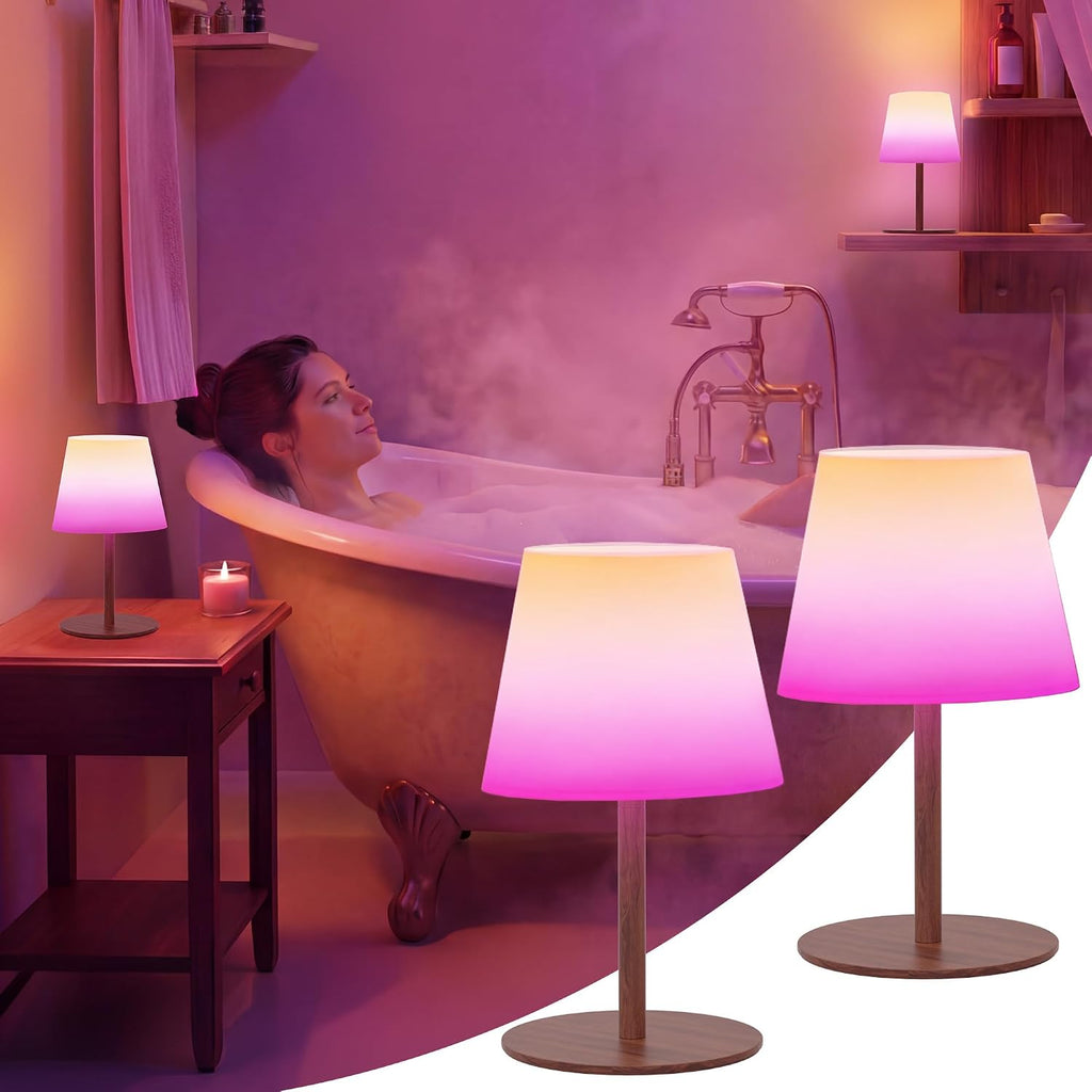 EZVALO Spa-Like Shower Lamp – Waterproof Bathroom Lamp with Remote, Rechargeable Cordless Mood Light, 3 Color Temps & 80 RGB Colors for…