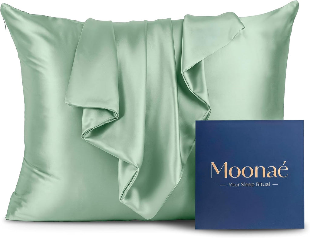 Mulberry Silk Pillowcase – Pure Silk Pillow Cover for Healthier Hair & Smoother Skin – Soft, Breathable and Temperature-Regulating…