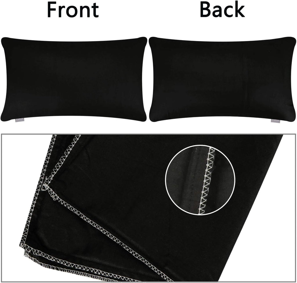 Thmyo 4-Pack 100% Cotton Lumbar Comfortable Solid Decorative Throw Pillow Case Rectangle Cushion Cover Sublimation Blank Pillow Covers Chri…