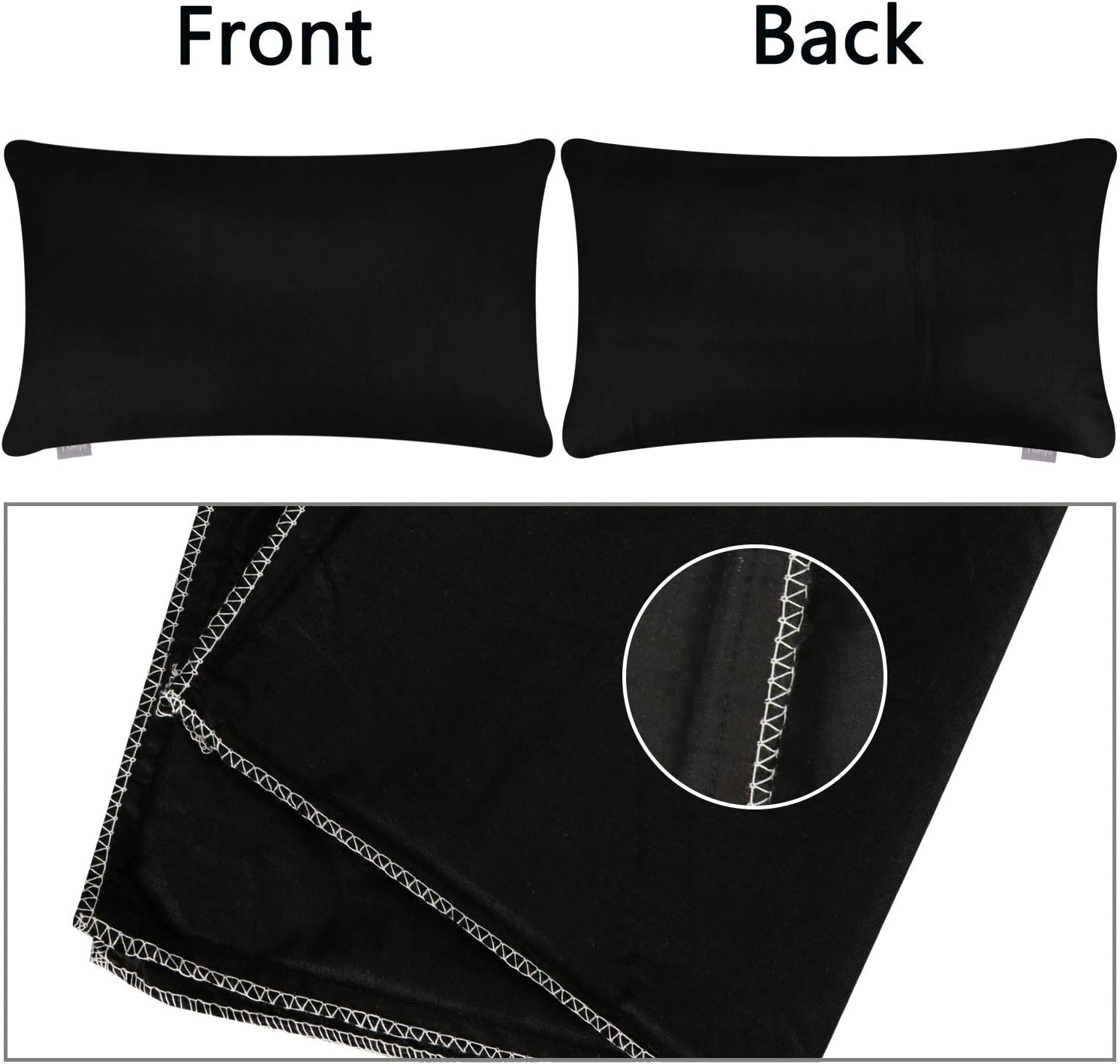 Thmyo 4-Pack 100% Cotton Lumbar Comfortable Solid Decorative Throw Pillow Case Rectangle Cushion Cover Sublimation Blank Pillow Covers Chri…