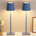 Kakanuo Cordless Rechargeable Table Lamp Navy 5000mAh Battery Operated Lamps, 3 Colors Stepless Dimming Touch Lamp for Living Room…