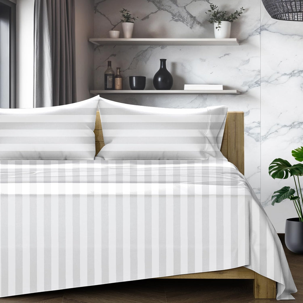 TEXAS LINEN CO. 100% Egyptian Cotton Sheets King Size Set - 1200 Series Star Sleepin' Damask Egyptian Cotton Luxury Sheets King Size (4…