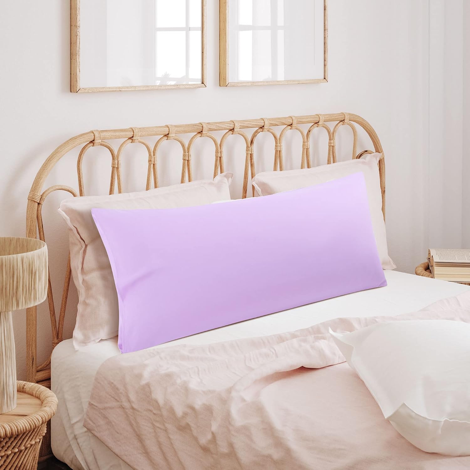 uxcell 100% Microfiber Body Pillow Cover | 1800 Thread Count Pillowcase | Soft Pillow Case with Envelope Closure | 90 GSM Ployester | No Wr…