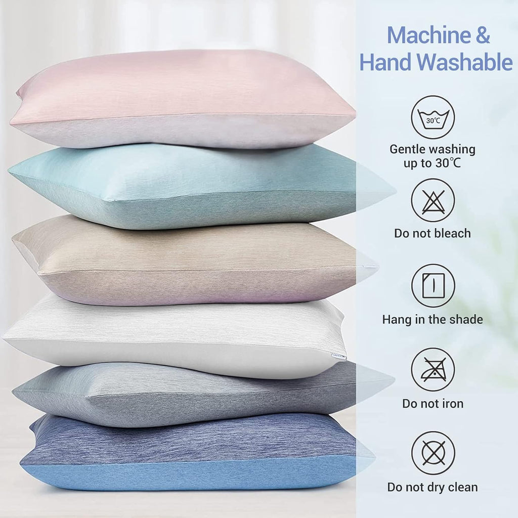 Luxear 2 Pack Cooling Pillow Cases for Hot Sleepers, Arc-Chill Q-Max > 0.5, Hair & Skin Friendly, Double-Sided, Machine Washable, Hidden Zi…