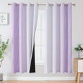 Estelartextiler Estelar Textiler Lilac and Greyish White Gradient Blackout Curtains for Bedroom, Thermal Insulated Ombre Blackout Drapes, R…