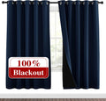 Nicetown Full Shade Curtain Panels, Pair of Energy Smart & Noise Blocking Out Blackout Drapes for Apartment Window, Thermal Insulated Guest…