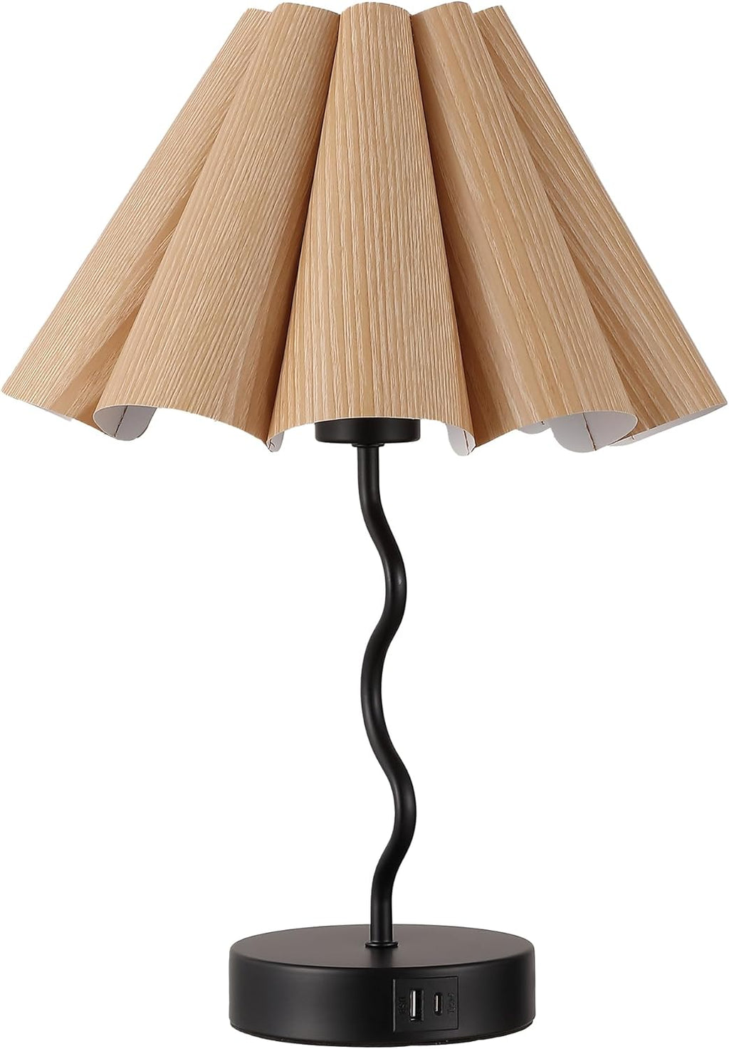 EOEYYOYB Pleated Table Lamp, Table Lamp for Bedroom, Bedside Lamps for Nightstand with Linen Lampshade, Modern Lamp for Bedroom Home…