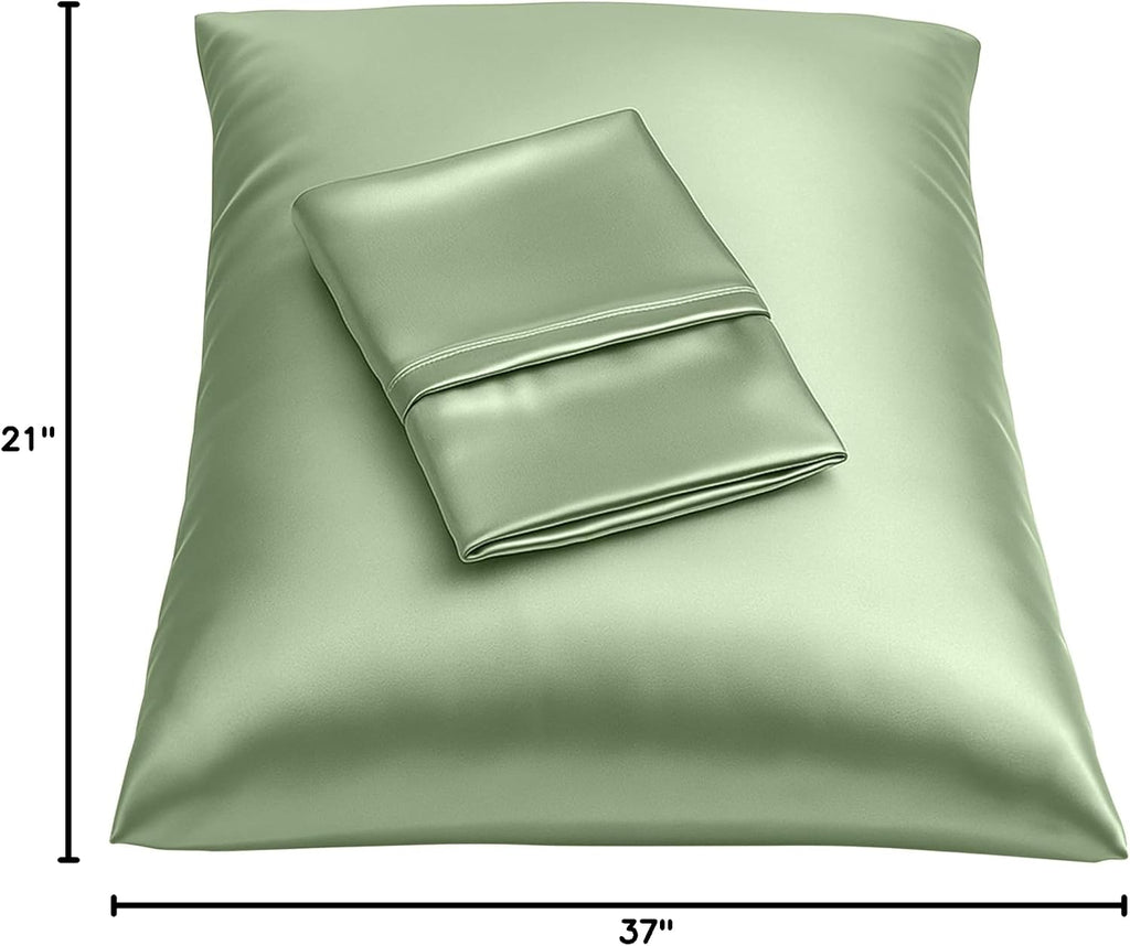 Blissford Satin Pillowcase with Zipper, for Hair and fabric comfort, Feels Soft and Cool Like a Silk Pillowcase, Satin Pillow Cases 2…