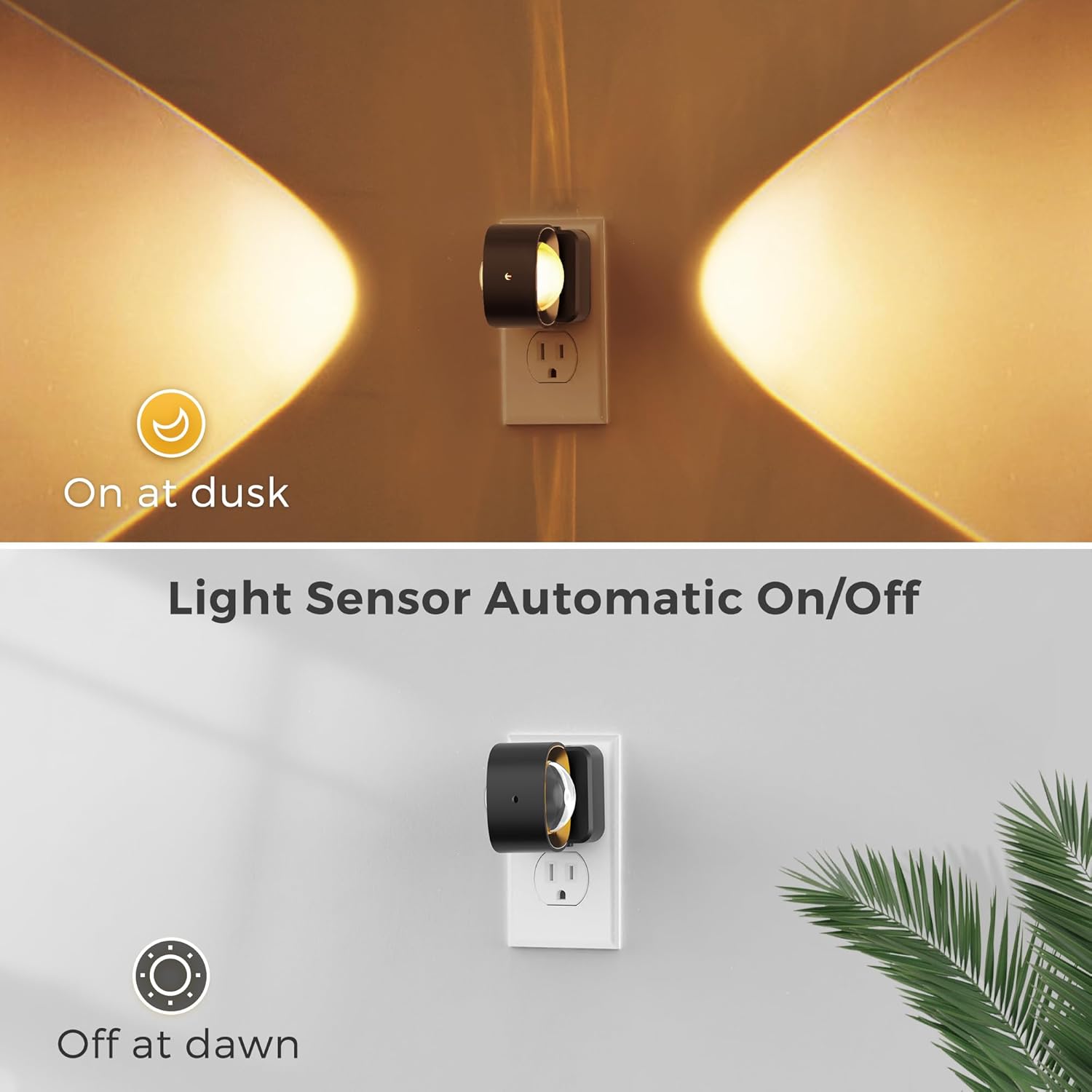 L LOHAS LED Night Light Projector, Night Lights Plug into Wall, Dusk to Dawn Sensor, Rotating Nightlight for Kids, Soft White Ambient…