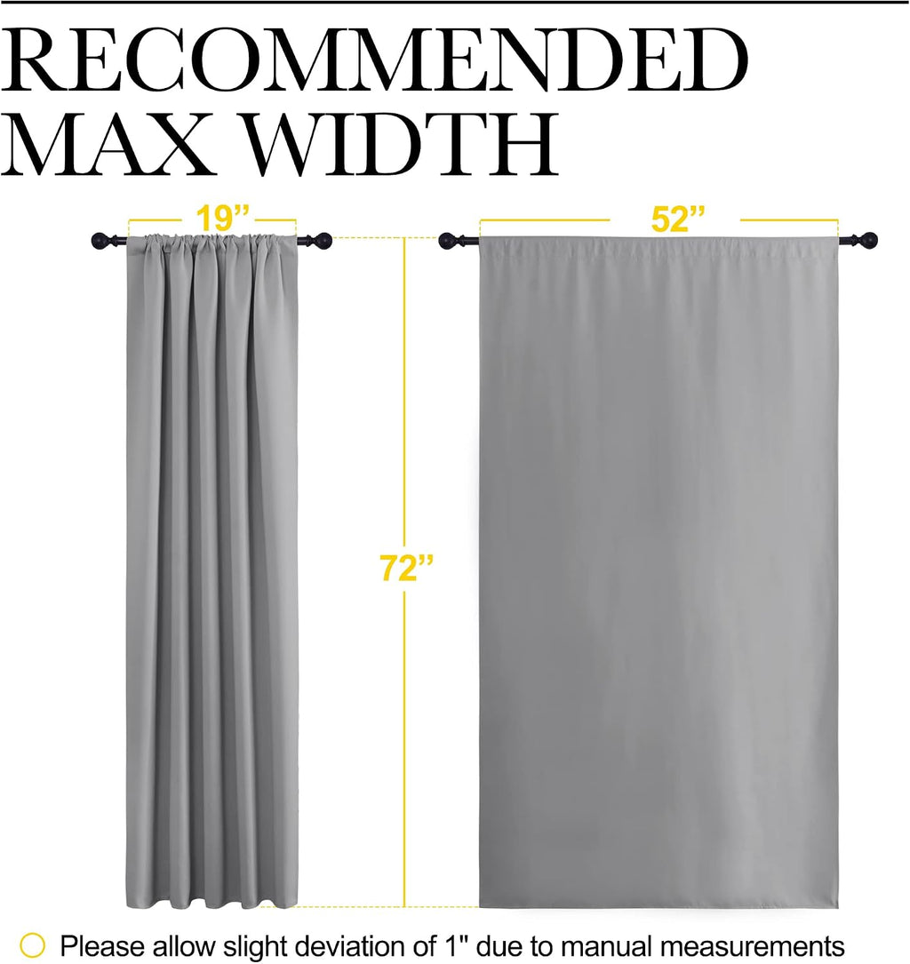 NICETOWN Blackout Curtain Panels for Bedroom - Thermal Insulated Rod Pocket Blackout Drapes/Draperies for Play Kids Room (2 Panels, W52 x…