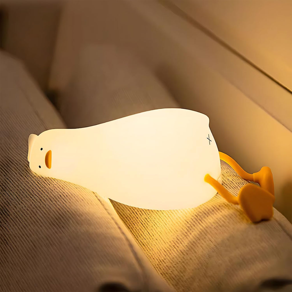 Rytinazzz Silicone Night Light for Kids, 50H Long Battery Duck Lamp (Lying), Gift for Kids, Soft Dimmable Bedside Light, Rechargeable Tap…