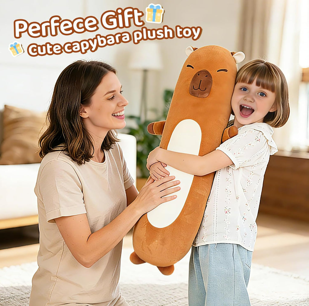 Tianmihou 36 inch Capybara Stuffed Animals Long Plush Pillow Toy, Cute Giant Large Big Jumbo Soft Capybara Squishy Animal Plushies Gift…