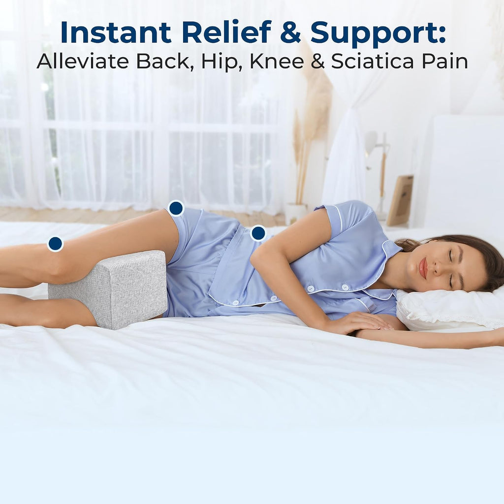 5Starsunited 5 STARS UNITED Knee Pillow for Side Sleepers - Hip, Memory Foam Leg Cushion for Side Sleeping - Between Legs Pillow for Sciat…