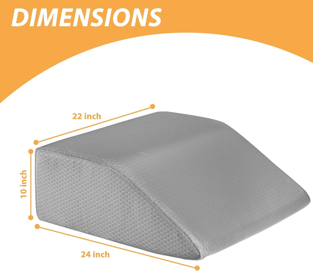 Bedluxe Leg Elevation Pillows, Leg Pillows for Sleeping, Cooling Gel Memory Foam Top, Wedge Pillow for Legs, Leg Wedges for Circulation…