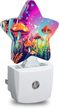 Magic Mushrooms Star Night Light Plug in, Decorative Night Light for Kids Room Nursery Bedroom, Soft Glow Sensor Lamp for Hallway…