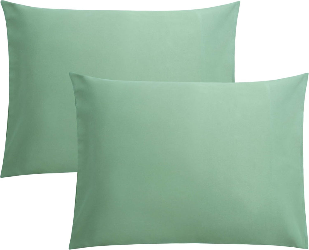 FLXXIE Pillow Cases Standard Size, Soft Microfiber Pillow Covers with Envelope Closure, Wrinkle, Stain Resistant Pillowcases, 2 Piece…