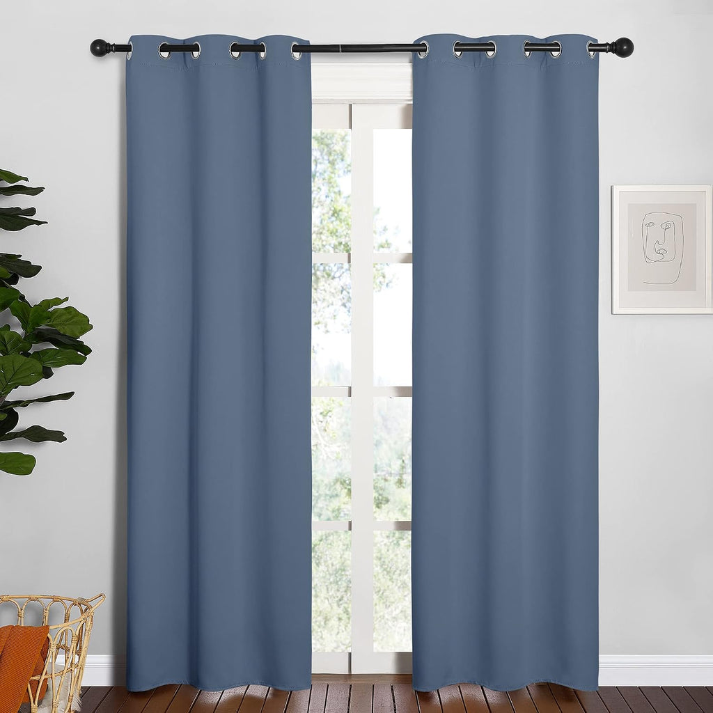 NICETOWN Blackout Curtains for Bedroom, Thermal Insulated Privacy Window Treatment Curtains & Drapes for Living Room, Nursery (Stone…