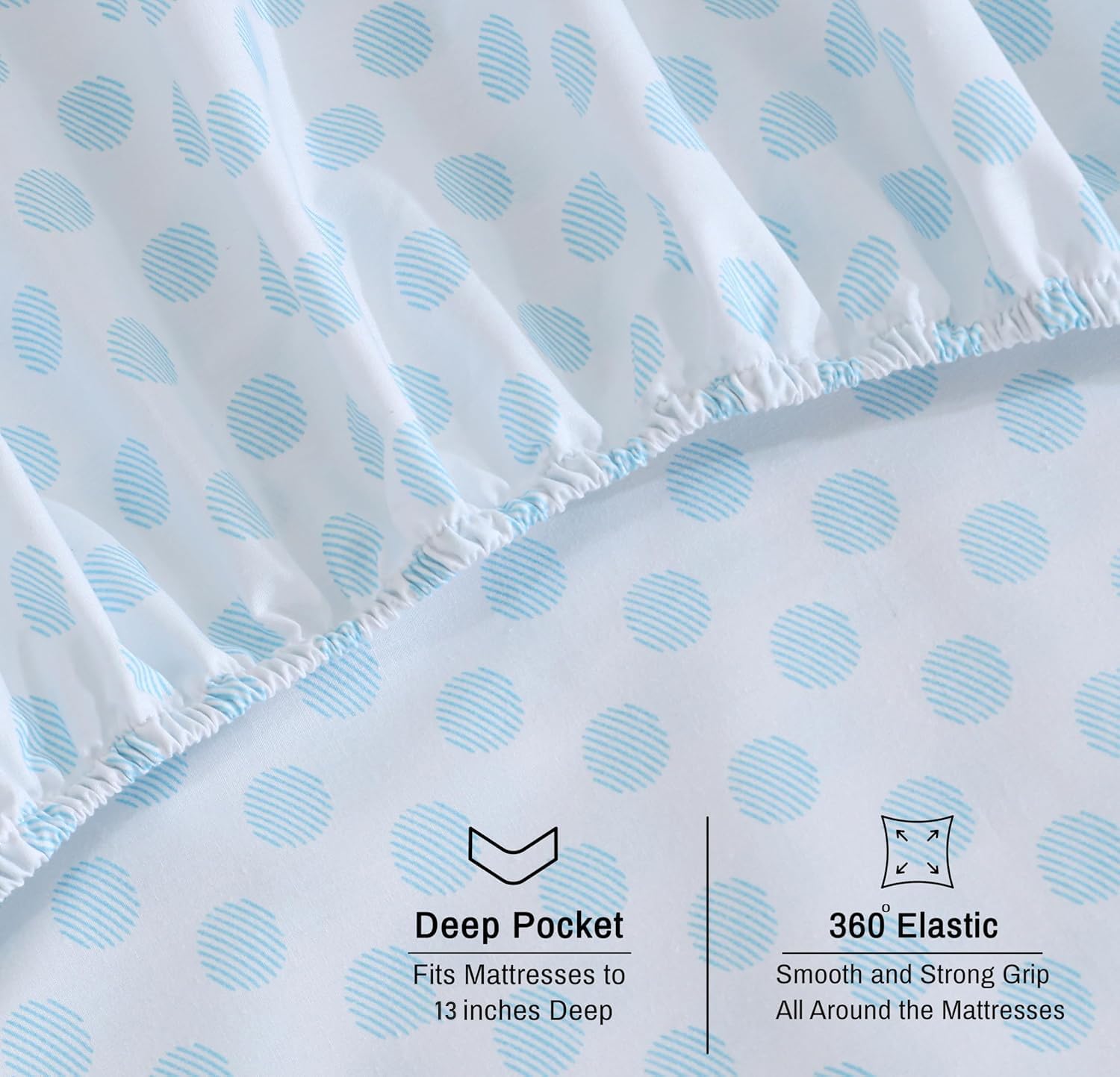 Ruvanti 100% Cotton Organic Percale Sheets Cal King Size – Crisp Cooling Bed Sheets for Hot Sleepers, Deep Pocket 13”, Soft Peach Finish, B…