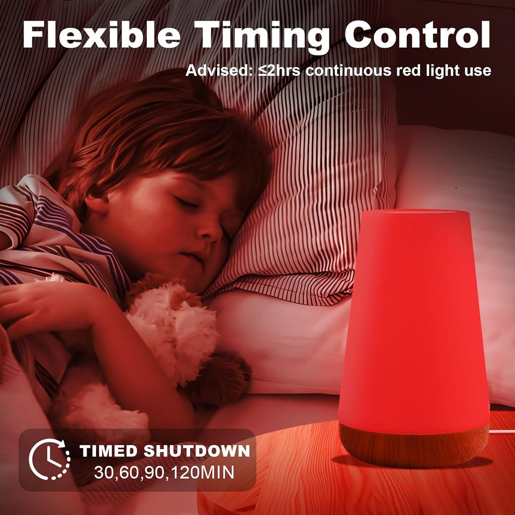 Upgraded Red Night Light for Sleep, 670nm Red Light Lamp with White Light 3000K-6500K, Timer & Stepless Dimming, Remote/Touch Control…