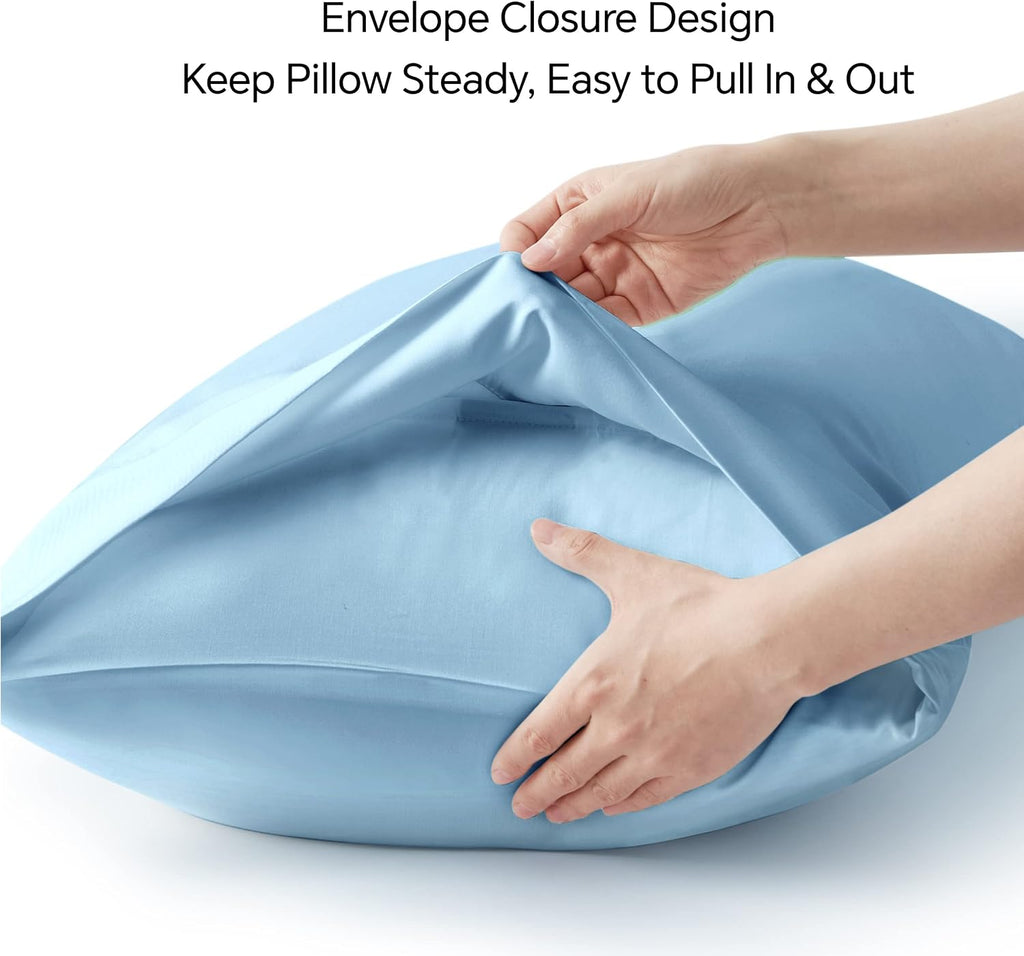 Bedelite King Size Pillow Cases Set of 2, Rayon Derived from Bamboo, Cooling Pillow Cases for Hot Sleepers & Night Sweats, Breathable and S…