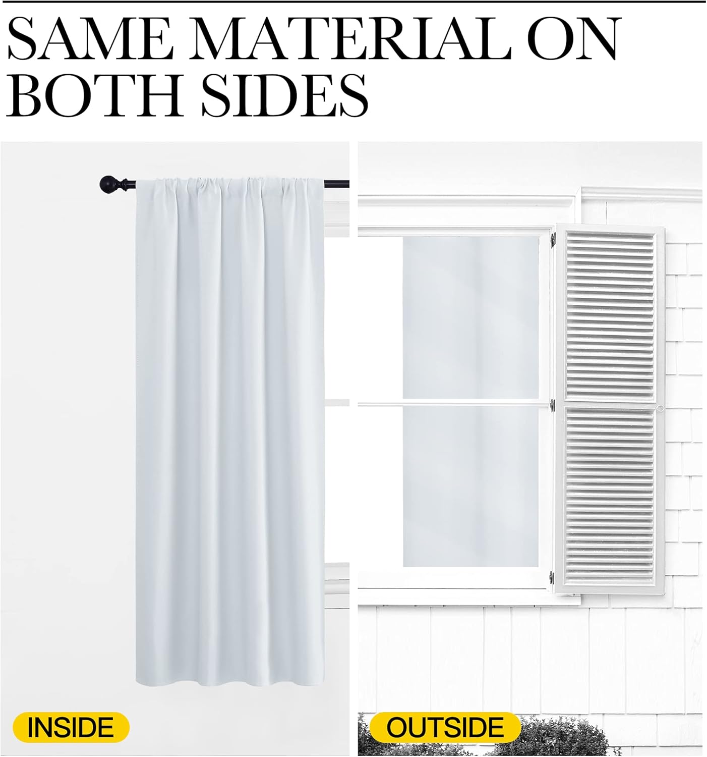 NICETOWN Bedroom Window Curtain Panels - Window Treatment Thermal Insulated Rod Pocket Room Darkening Curtains/Drapes for Patio Door…