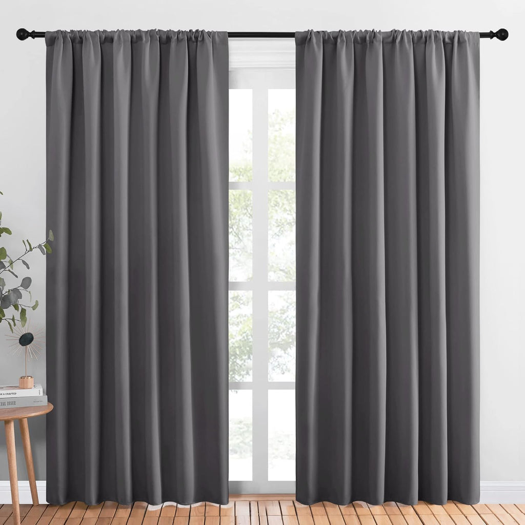 NICETOWN Blackout Curtain Panels for Window - Thermal Insulated Rod Pocket Blackout Drapes/Draperies for Dining Room (2 Panels, W70 x L84…