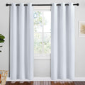 NICETOWN Room Darkening Draperies Curtains Panels, Greyish White, 2 Panels, 42 by 78, Window Treatment Thermal Insulated Grommet Room…